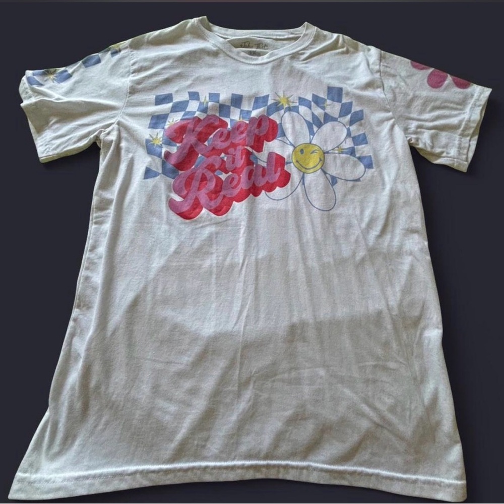 Graphic 'Keep It Real' White Short Sleeve Tee